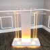 Fixturedisplays® Lighted Led Podium Acrylic Pulpit Wood Deluxe Lectern 39.4 X 17.7 X 43